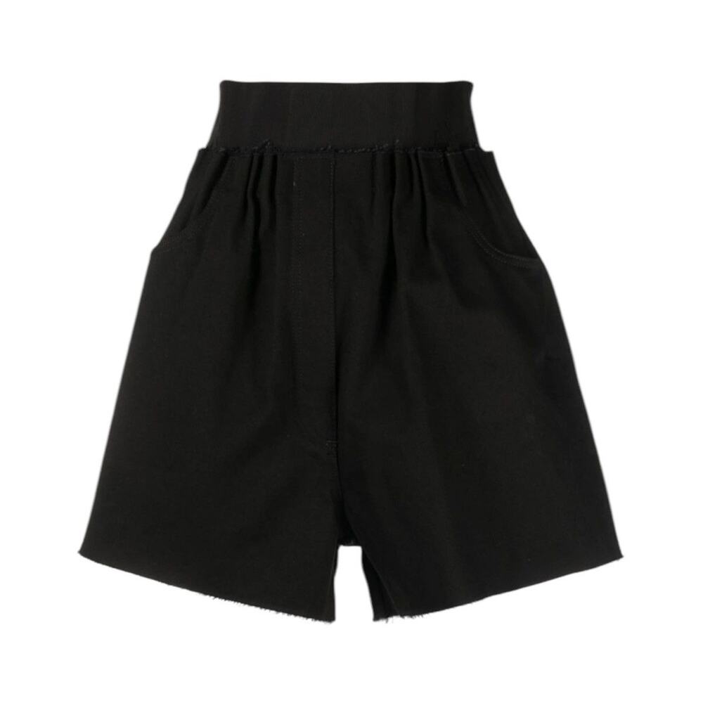 Gathered elastic cinch waist shorts